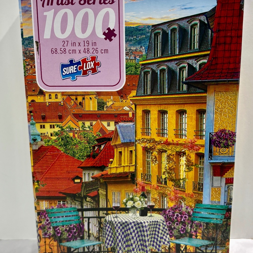 TCGArtist Series Sure Lox "European Town Dinner" 1000 Piece Jigsaw Puzzle New